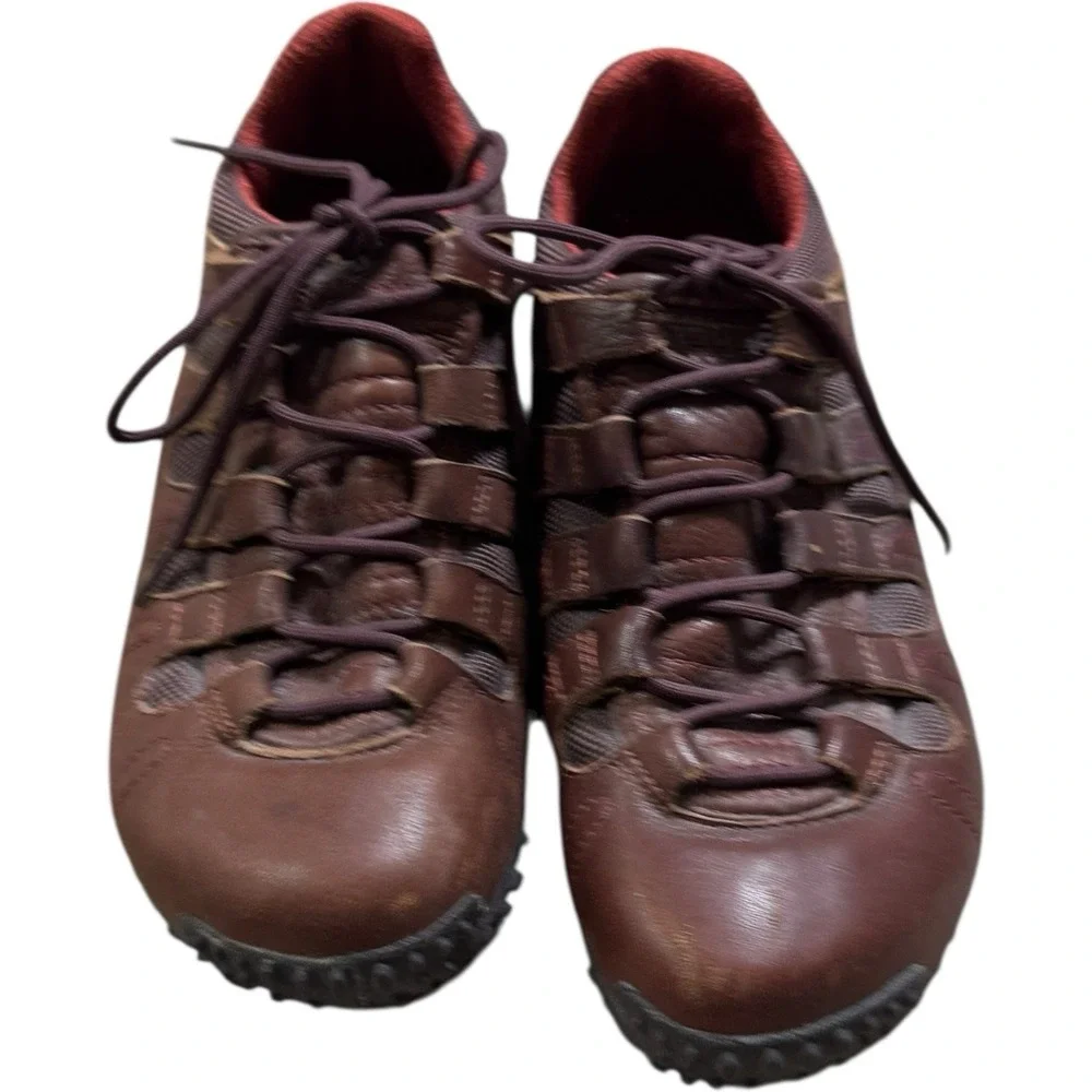 Tsubo Women's Merid Sneaker Leather Brandy Textile Lace Up Athletic Size 8 Shoes